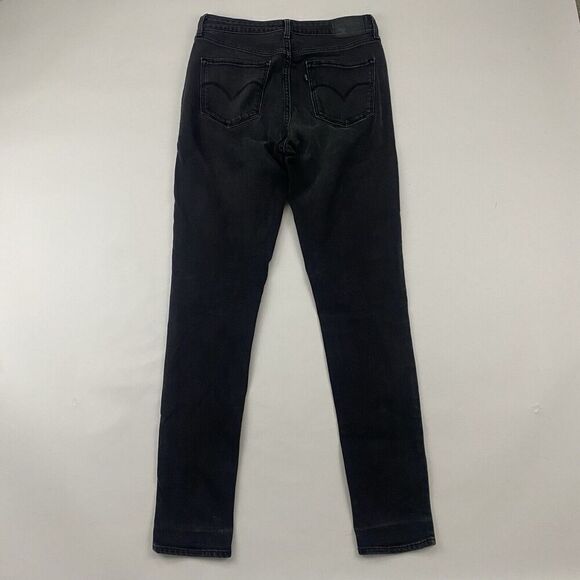 Levi’s High Rise Skinny Black/Gray Denim Jeans Size 28x30.5 Cotton Blend Stretch - Picture 5 of 9